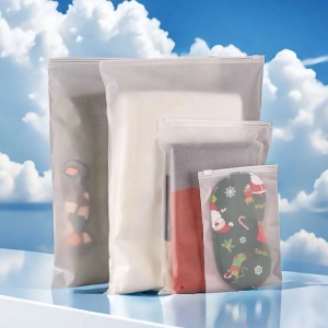 CPE Frosted Plastic Zipper Bag / Ziplock Bag